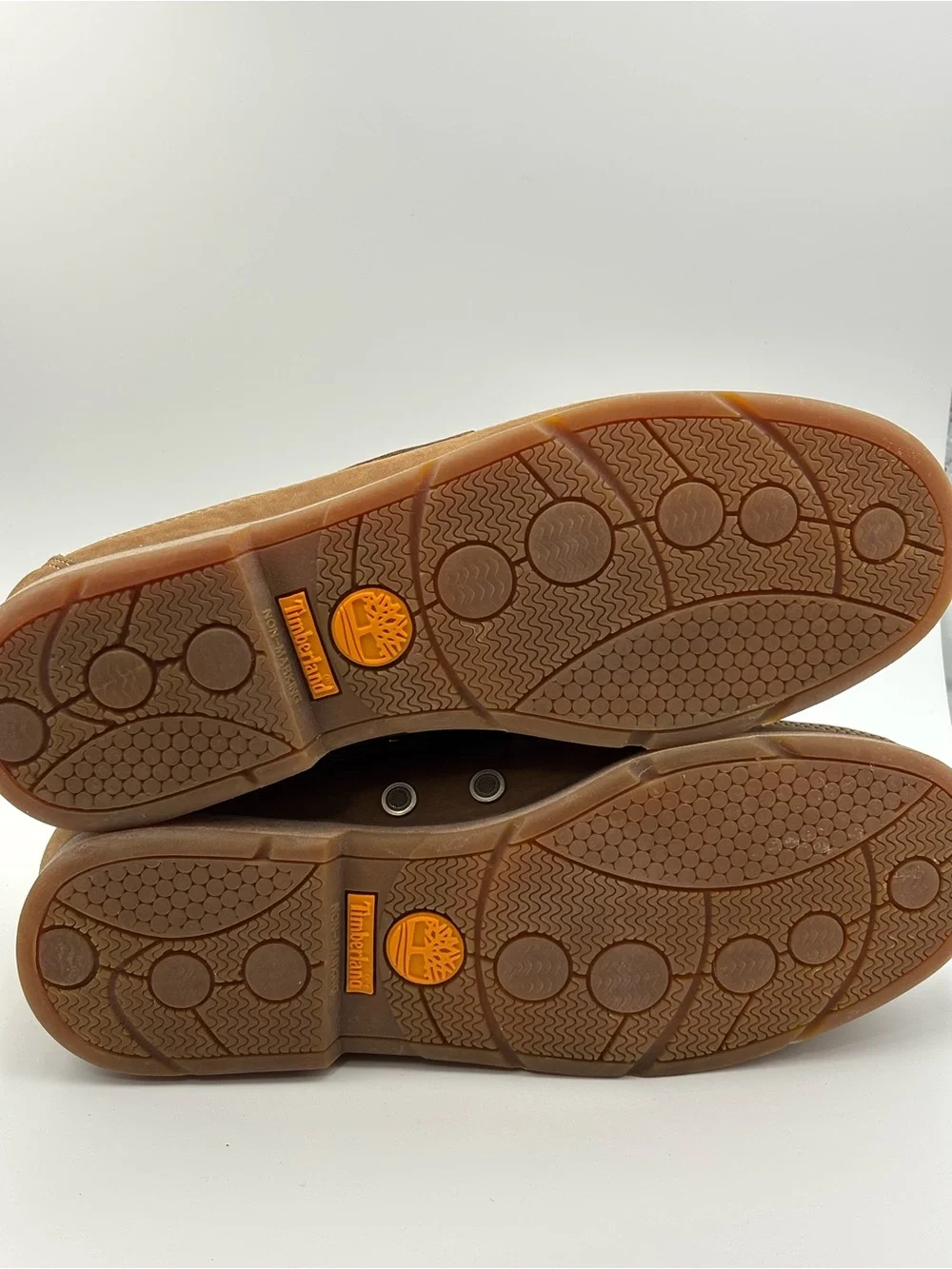 Timberland Men’s Tan Leather Upper Moc Toe Boat Shoes Size 8.5M